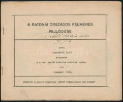 Kogutowicz Lajos: A katonai országos felmérés fejlődése. Bp., 1934. Kézirat gyanánt. Tűzött papírkötésben, 12 p.
