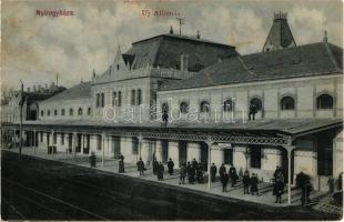1910 Nyíregyháza, új vasútállomás, Melachovszky felvétele (EK)