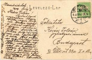 1909 Hódmezővásárhely, Fekete Sas szálloda, étterem és kávéház. Weisz I. Jenő kiadása 637