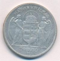 1930. 5P Ag "Horthy jobbra" T:2- Adamo P8