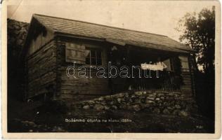 1923 Facskó, Fackov; Bosániho útulna na Klaku 1353 m / Menedékház az Orrkő csúcson / chalet on Klak mountain. photo (EK)