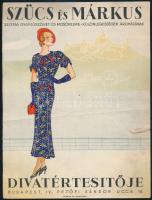 cca 1930 Szűcs és Márkus divatértesítője, kétoldalas reklámlap