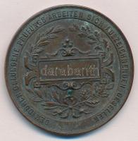 Ausztria 1886. "Bécsi Gravírozók Szövetkezete" Br emlékérem, hátoldalán névre szóló gravír...