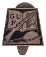 Olaszország ~1935. GUF (Fasiszta Egyetemi Csoport) zománcozott gomblyukjelvény, hátlapon S A PICCHIANI E BARLACCHI - FIRENZE gyártói jelzéssel (15x13,5mm) T:2 Italy ~1935. GUF (Gruppo Universitaro Fascista) enamelled butthonholde badge, with S A PICCHIANI E BARLACCHI - FIRENZE makers mark on reverse (15x13,5mm) C:XF C:XF