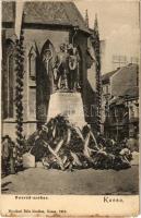 1906 Kassa, Kosice; Honvéd szobor. Kiadja Nyulászi Béla / military monument of the Hungarian Revolution in 1848-49 (kis sarokhiány / small corner shortage)