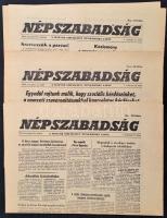 1956 Vegyes 1956-os nyomtatvány tétel, kb. 40 db, nagyrészt újságok, Népszabadság (9db), Irodalmi Új...