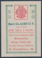 Báró Glaubitz F. reklámbélyeg