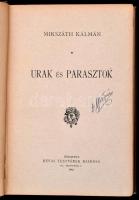 Mikszáth Kálmán: Urak és parasztok. Mikszáth Kálmán Munkái. Bp., 1891. Révai, (Pallas-ny.), 224 p. E...
