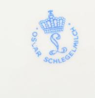 Oscar Schlegelmilch tál, matricás, jelzett, apró kopásnyomokkal, 25×16 cm