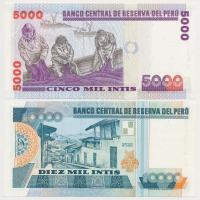 Peru 1987-1988. 100I (2x) + 10I + 5000I + 10000I T:I

Peru 1987-1988. 100 Intis (2x) +10 Intis + 5...