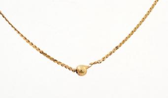 Aranyozott ezüst(Ag) lánc és karlánc (sérült), jelzett, 2 db, h: 18 és 40 cm, nettó: 2,2 g