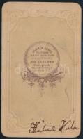 1860-1870 Nagyváradi család portréja, Nagyvárad, Lojanek János műterméből, keményhátú fotó, a hátold...