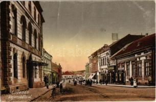 Losonc, Lucenec; utca, Molnár János üzlete / vajanského ul. / street, shops