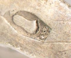 Ezüst(Ag) tiszti lánc, jelzett, h: 9 cm, alpakka lófejjel, bruttó: 23,6 g