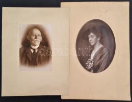 cca 1900-1960 Vegyes fotó tétel, 16 db, közte két nagyméretű portréfotó kartonon, változó állapotban...