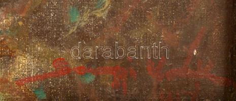 Somogyi jelzéssel: Őrangyal. Olaj, vászon, sérült keretben, 50×40 cm