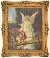 Somogyi jelzéssel: Őrangyal. Olaj, vászon, sérült keretben, 50×40 cm
