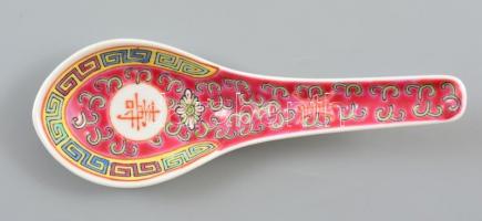 8 db kínai porcelán kanál, kis kopásnyomokkal