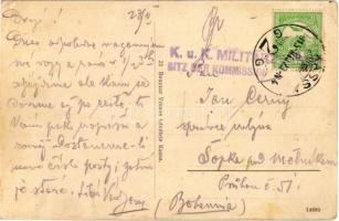 1915 Kassa, Kosice; M. kir. gazdasági akadémia / Economic Academy + "K.u.K. Militarzensur sitz ...