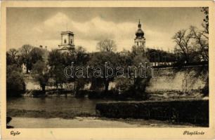 Győr - 3 db régi városképes lap / 3 pre-1945 town-view postcards
