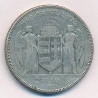 1930. 5P Ag "Horthy jobbra" T:2-,3 
Adamo P8