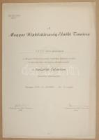 1953 Dobi István az Elnöki Tanács elnökének aláírása katonai oklevélen