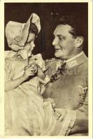 Hermann Göring with his daughter Edda. NSDAP German Nazi Party propaganda