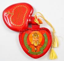 1938 Az Eucharisztikus Kongresszusra Müller Lajos újpesti asztalosmester által készített emléktárgy,...