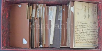 Kb. 280 db RÉGI magyar városképes lap ábc sorrendbe rendszerezve dobozban / Cca. 280 pre-1945 Hungar...