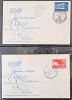 Kb. 144 db MODERN vasúti levelezőlap bélyegzésekkel, vonatok. 3 albumban / Cca. 144 modern railway p...