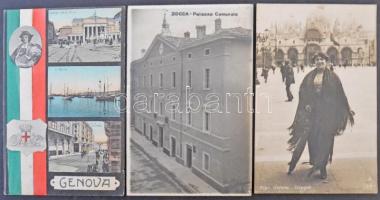 Kb. 800 db RÉGI olasz városképes lap dobozban / Cca. 800 pre-1945 Italian town-view postcards in a b...