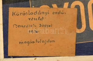 Benedicty József (1930-?): Körösladányi erdő részlet. Olaj, vászon-karton, jelzés nélkül, sérült ant...