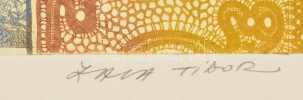 Zala Tibor (1920-2004): Badacsony 1981. Rézkarc, Jelzett, sorszámozott, művészpéldány. EA V/XIV. 21x...