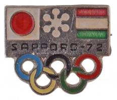 1972. Sapporo 72 zománcozott olimpiai jelvény (15,5x18,5mm) T:2