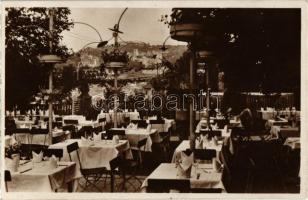1931 Budapest I. Naphegy, Czakó utca, Cziegler Jenő étterme, étterem terasz