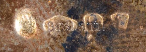 Ezüst (Ag.) kupicás pohár, jelzett, aranyozás kopott, nettó:10 g