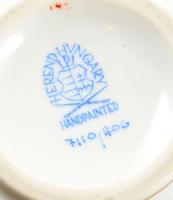 Herendi Apponyi mintás porcelán váza, kézzel festett, jelzett, kis kopásnyomokkal, m: 16,5 cm