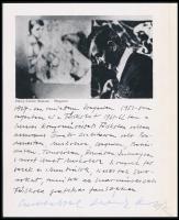 1972 Kass János (1927-2010) grafikusművész 2 db kiállítási katalógusa. Rajta a művész dedikációjával