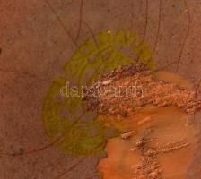 Zsolnay eozin mázas tégely, jelzett, kis kopásnyomokkal, m: 8 cm, d: 5 cm