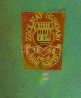 Zsolnay eozin mázas névjegykártyatartó, jelzett, kis kopásnyomokkal, 16×11 cm