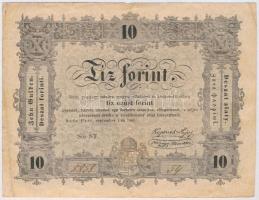 1848. 10Ft Kossuth Bankó T:III ly. Adamo G111