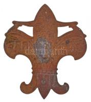 1933. "Jamboree" zöld-fehér zománcozott cserkész kitűző (36x32mm) T:2 tű hiányzik  Hungary...