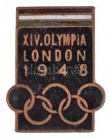 1948. XIV. Olympia London 1948 zománcozott olimpiai gomblyuk jelvény T:2