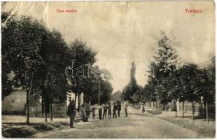 1912 Tornóc, Trnovec nad Váhom; utca, üzlet. Kiadja Schenk Máté / street, shop (gyűrődés / crease)