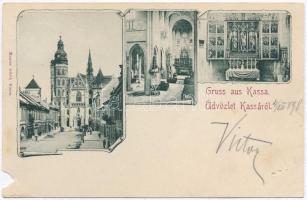 1898 Kassa, Kosice; dóm, székesegyház, belsők, oltár. Kiadja Maurer Adolf / cathedral, interior, altar (b)