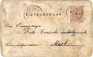 ~1899 Selmecbánya, Schemnitz, Banská Stiavnica; Deák Ferenc utca, Takáts Miklós üzlete, piaci árusok...