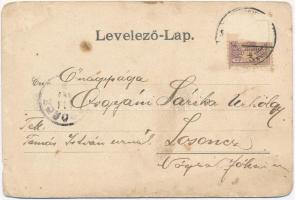 1901 Besztercebánya, Banská Bystrica; Evangélikus templom és paplak, lelkészlak. Kiadja Sonnenfeld M...