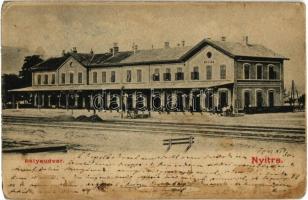 1903 Nyitra, Nitra; Pályaudvar, vasútállomás / Bahnhof / railway station (fl)