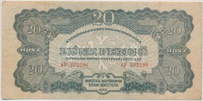 1944. 20P "A Vöröshadsereg Parancsnoksága", "AY" sorozatjellel T:III