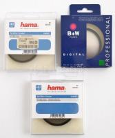 2 db Hama polár szűrő (62 mm), saját dobozában + B+W 25%-os szürke szűrő; saját dobozaikban